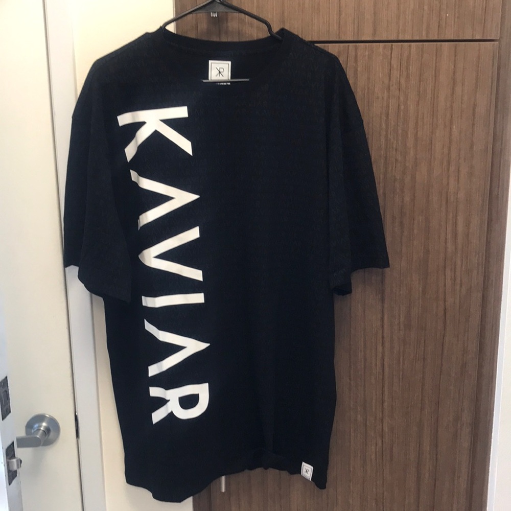 Black All Over print T shirt